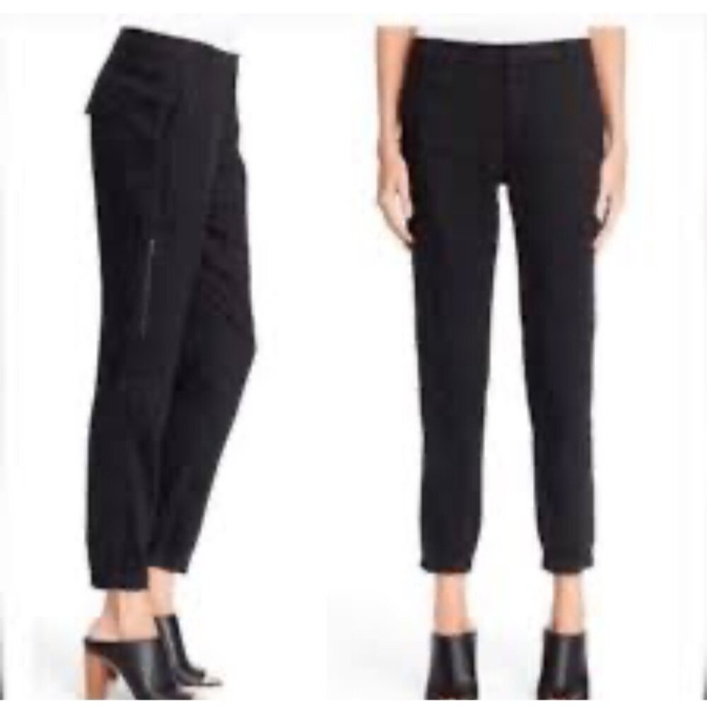 Vince Womens Black Jogger Pants Size 0 Cropped Lightweight‎ Tapered